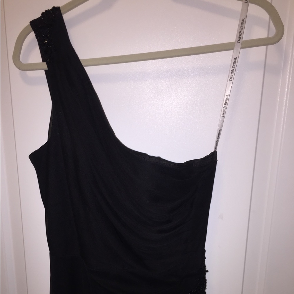 David’s Bridal one-shoulder dress with beading 10